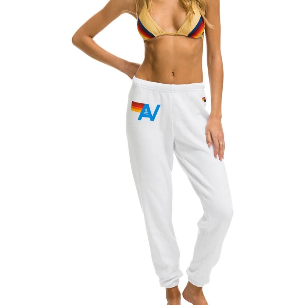 BRAND NEW White Aviator Nation sweatpants never worn bought for $156 M/L